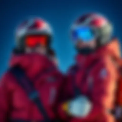 Eileen Gu and Mathilde Gremaud in ski gear Eileen Gu and Mathilde Gremaud prepare for the Women's Ski Big Air event, showcasing their ski gear and determination