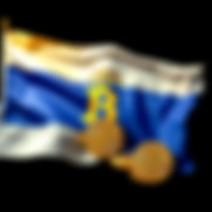 El Salvador's Bitcoin Strategy A graphic showing El Salvador's flag alongside symbols of Bitcoin, representing the country's investment strategy over five years.