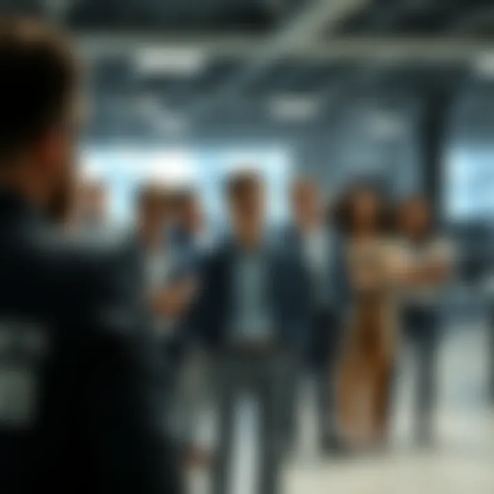 Group of disappointed employees standing together, looking worried after realizing they've been misled by their CEO and Head Engineer