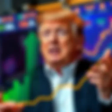 Eric Trump speaking about cryptocurrency profits, with a graph showing rising investments in the background