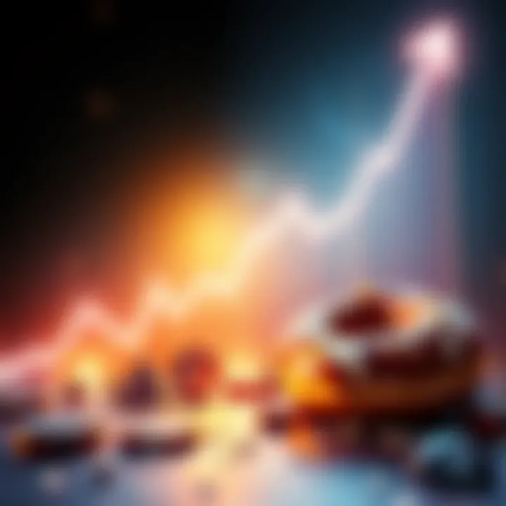 Graph showing Ethereum nearing $15,000 and DONUT at $10, reflecting rising investor interest.
