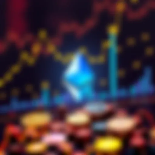 A graphic showing Ethereum's logo with rising charts and symbols of various altcoins around it, representing growth in the market.