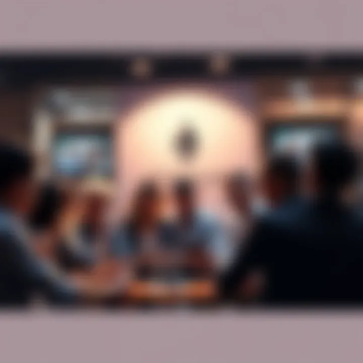 A group of people sharing thoughts and insights about Ethereum in a lively discussion.