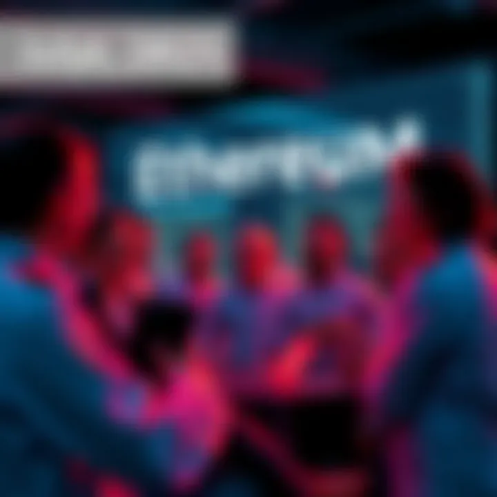 Group of people discussing Ethereum news and prices online