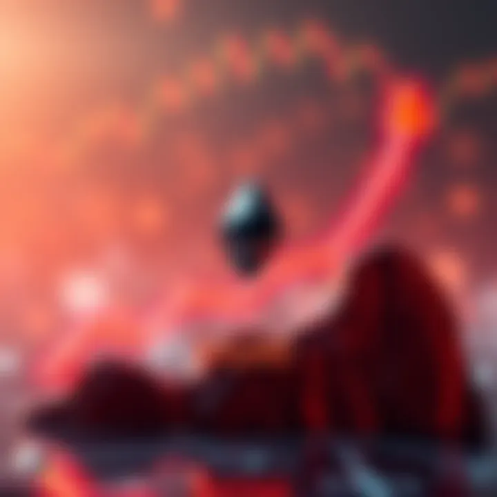 A rising graph showing Ethereum's price increase with $10,000 marked on the scale.