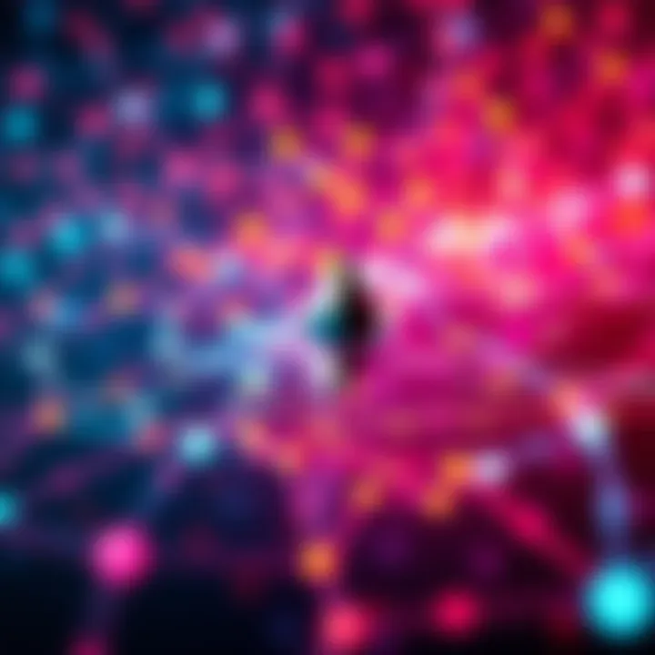 Visual representation of Ethereum network with vibrant colors, showcasing reduced transaction costs and enhanced Layer 2 efficiency.