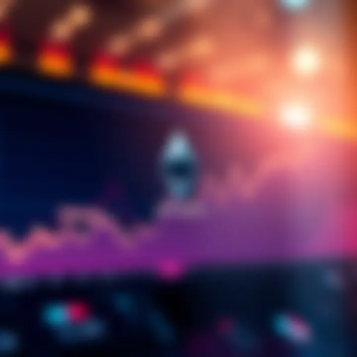 A line graph showing Ethereum's price trends over the last year with upward movement and potential growth indicators.