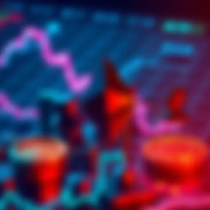 Graph showing Ethereum's price drop with symbols of Ark Invest and BlackRock alongside bullish investors