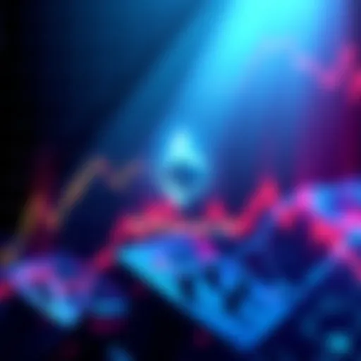 Graph showing a steep rise in Ethereum's price with bullish indicators highlighted, reflecting a 90% increase.