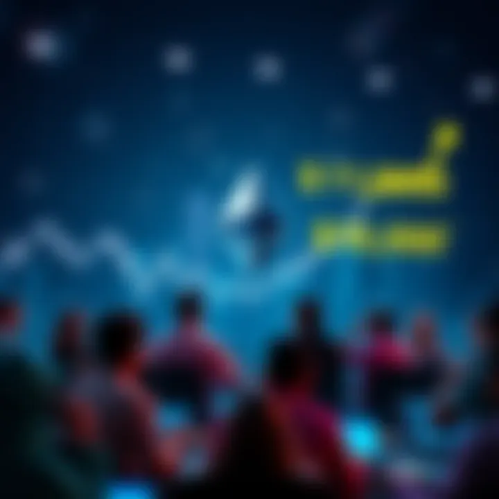 Ethereum Price Surge Graph showing Ethereum's price climbing towards $10,000 with people discussing in online forums