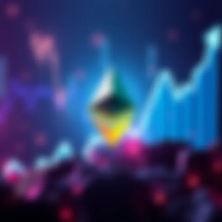 Ethereum Price Surge A digital illustration showing Ethereum logo with an upward trending graph and $4,000 mark in the background, representing potential price movement.