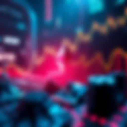 A visual representation of Ethereum's increasing activity, showing rising charts and symbols of dusting attacks affecting users.