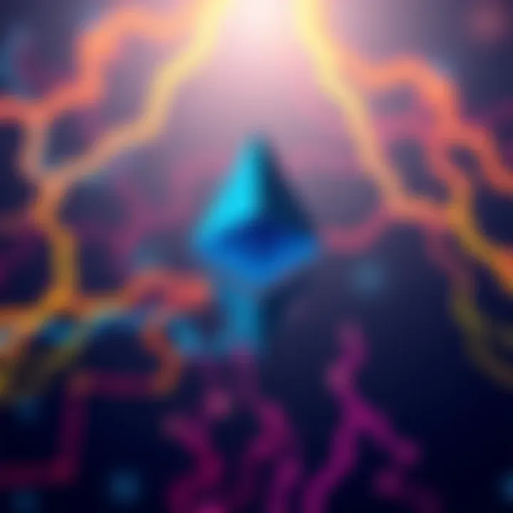 Visual representation of the Ethereum logo with a digital block symbolizing the 1-millionth block proposal