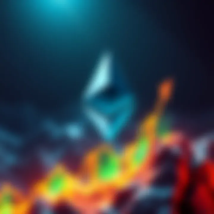 Illustration of Ethereum logo with a rising graph to represent potential bull market