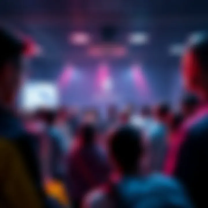 A diverse group of people engaging in discussion about Ethereum, sharing insights on news, events, and prices.