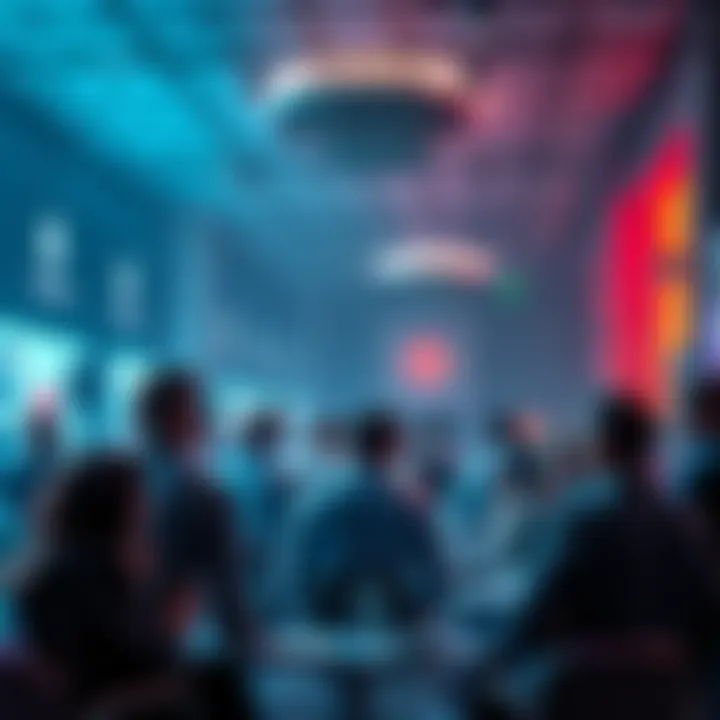 A group of people discussing Ethereum updates and news in a vibrant forum setting
