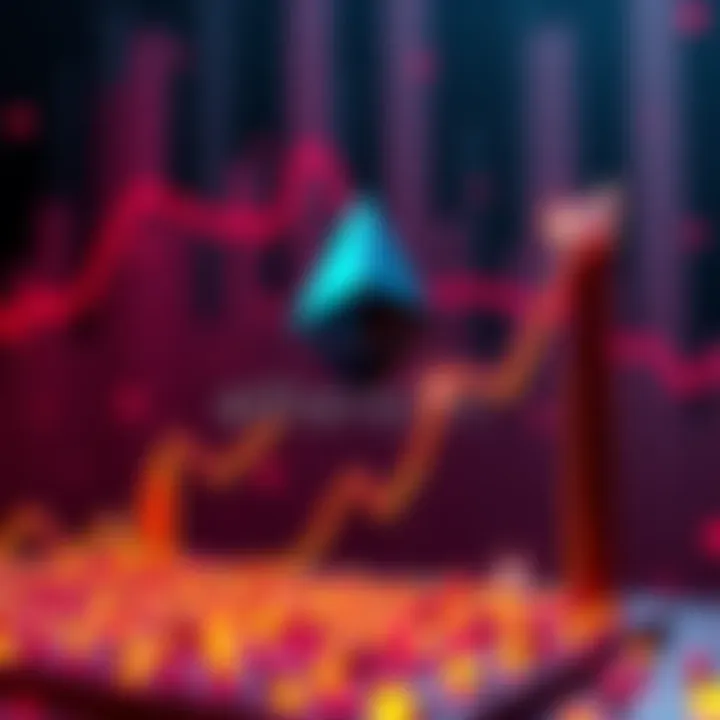 A graphic showing Ethereum's logo with upward arrows symbolizing growth in decentralized finance after a stablecoin yield ban.