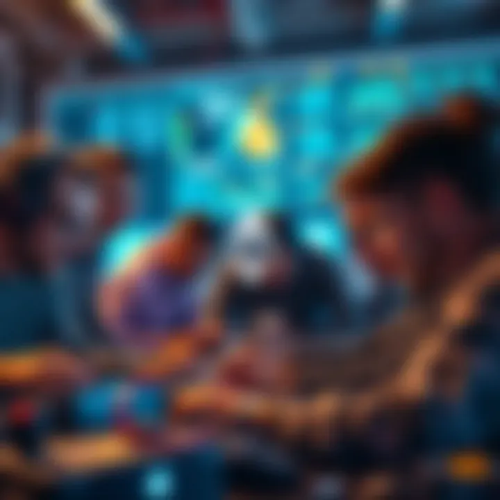 A group of developers working on Ethereum projects, showcasing collaboration and innovation in Web3 applications.