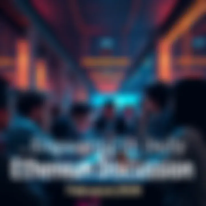 People engaging in a lively discussion about Ethereum topics.