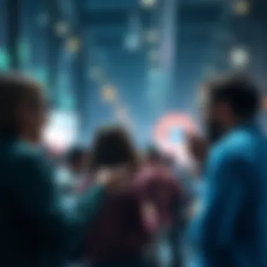 People engaging in a lively conversation about Ethereum.