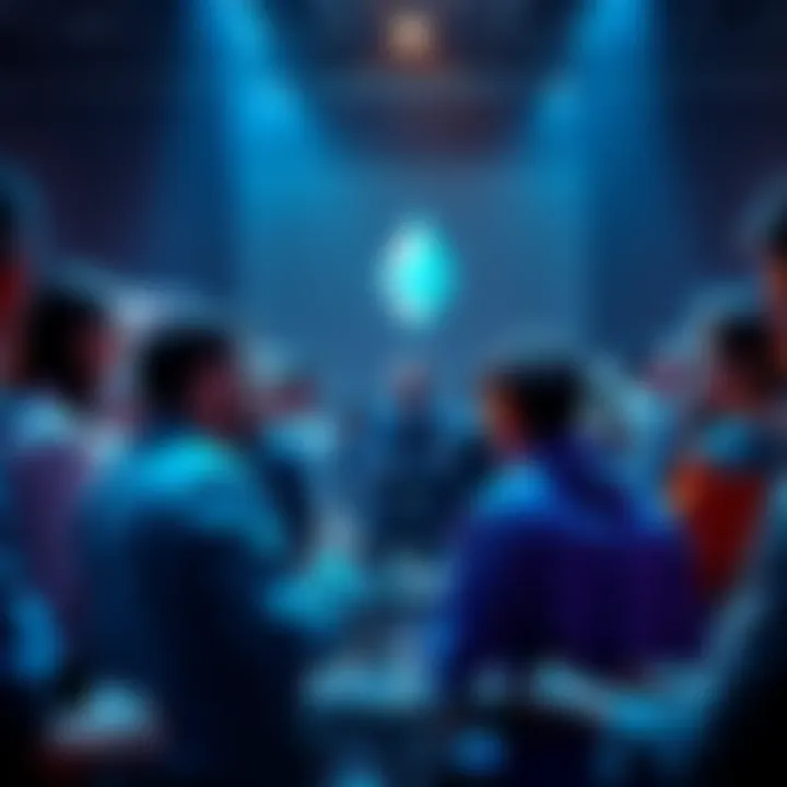 People engaging in a lively discussion about Ethereum topics and updates.