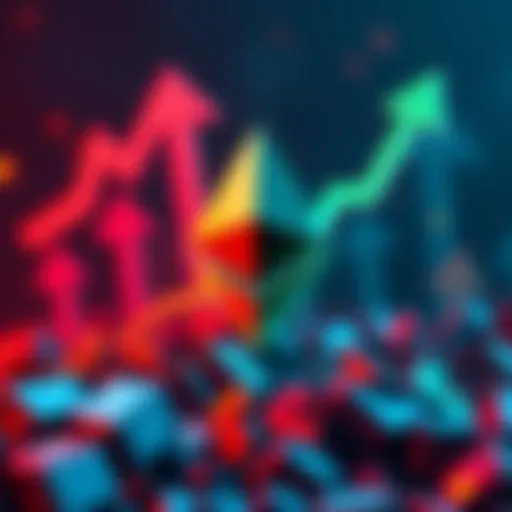 Ethereum Financial Revolution A graphic showing Ethereum logo with financial symbols like dollar signs and upward arrows, symbolizing growth and financial change.