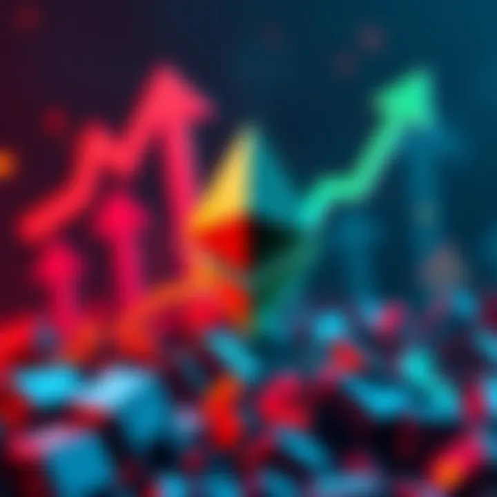 Ethereum Financial Revolution A graphic showing Ethereum logo with financial symbols like dollar signs and upward arrows, symbolizing growth and financial change.