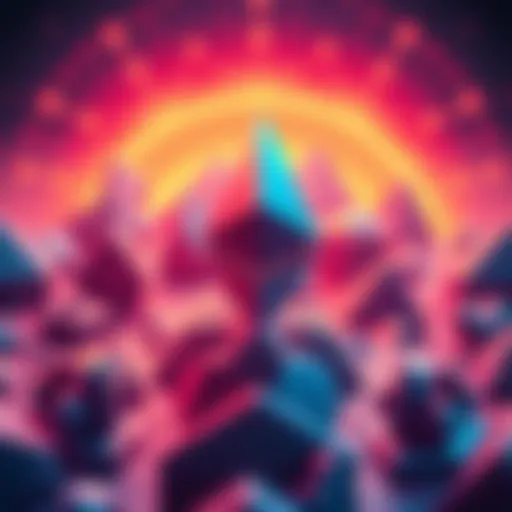 Graphic showcasing the Ethereum logo with blockchain symbols and community engagement elements