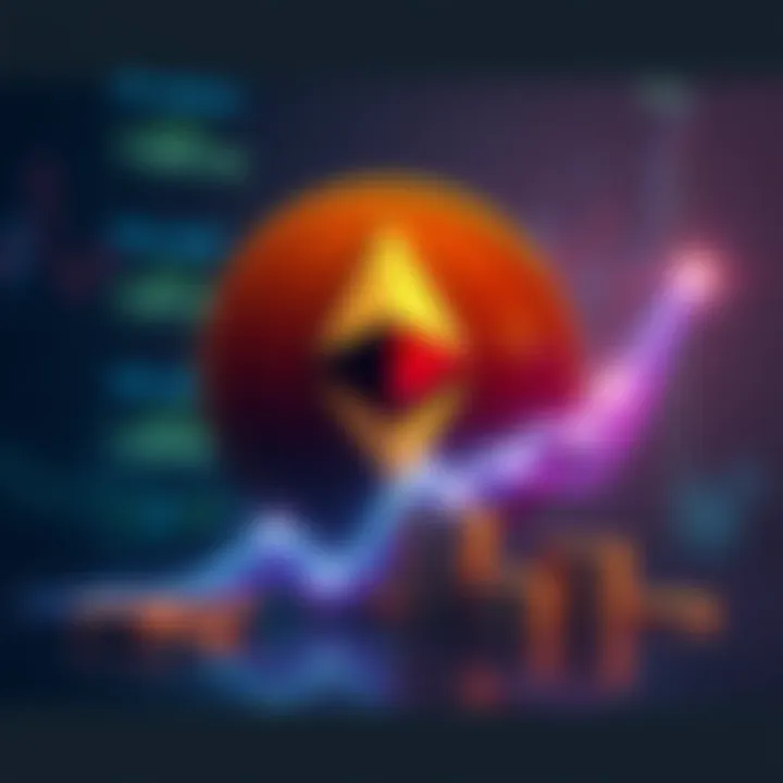 Ethereum Foundation logo with 70,000 ETH represented as coins and a graph showing growth