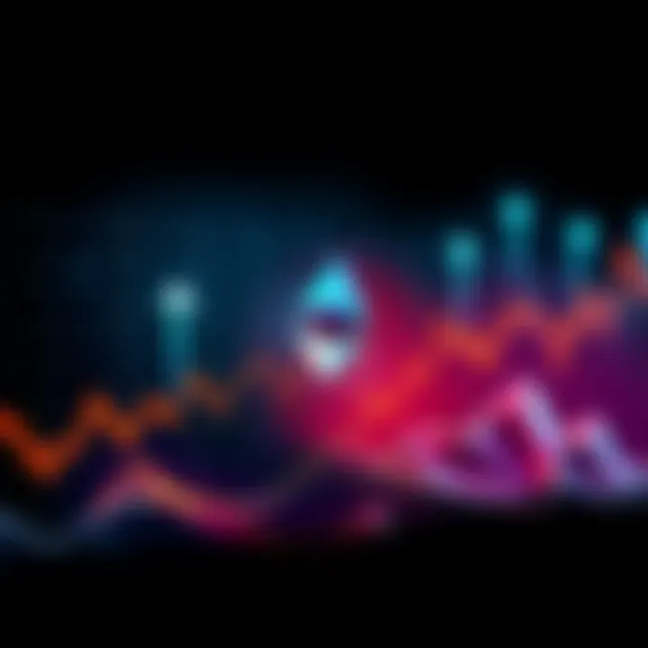 A chart showing Ethereum's price increase in 2025, with upward arrows indicating significant growth, attracting attention from investors.