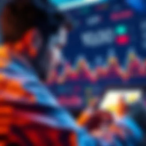 A person analyzing Ethereum investment opportunities with a potential €10,000 investment in front of charts and graphs