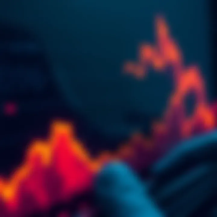 A line graph showing Ethereum's price fluctuations with peaks and dips, highlighting a recent peak at $4,096.