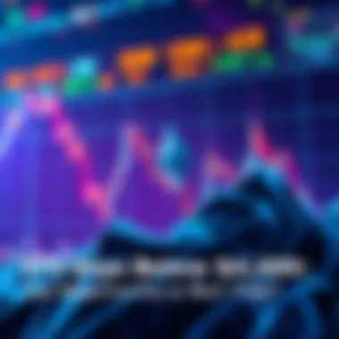 Graph showing Ethereum's price dropping below 4300, with trading indicators and emotional reactions from traders