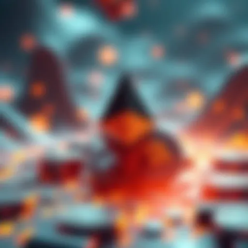 A visual representation of Ethereum's staking milestone with ETH tokens symbolically locked, showing confidence and network security