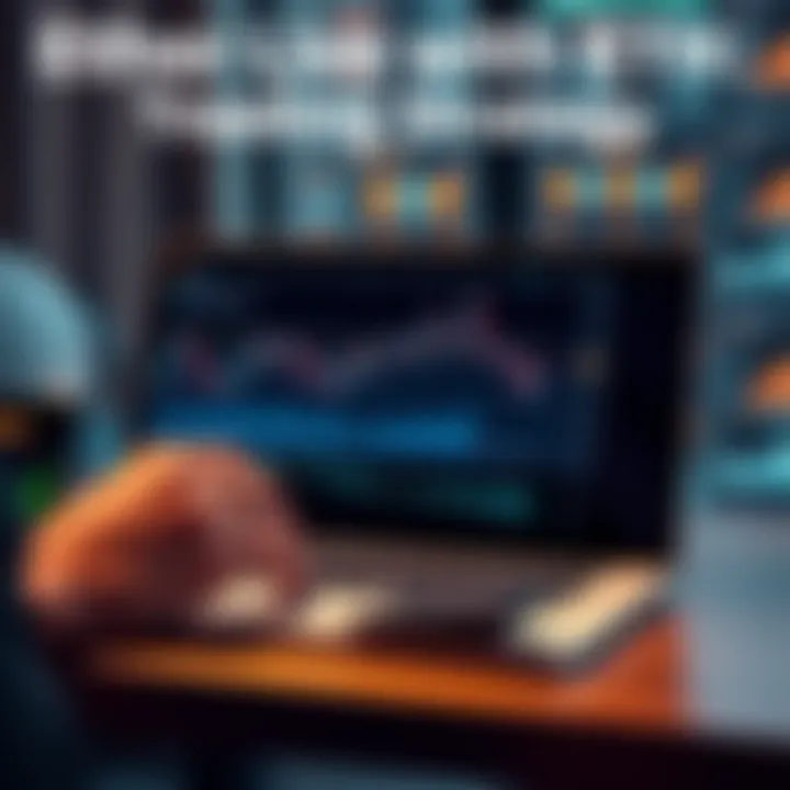 Ethereum Trading Strategy A person analyzing a chart on a laptop with a graph showing Ethereum price trends and a calculator nearby, symbolizing risk management in trading.