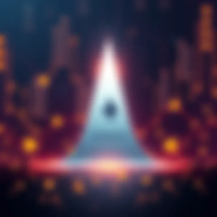 Illustration showing a rising graph symbolizing Ethereum's record transaction throughput in 2025, with digital blockchain elements in the background.