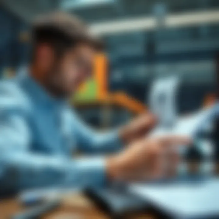 Ethereum as a Treasury Asset A tech firm executive reviewing Ethereum charts and financial documents on a desk, symbolizing investment in crypto treasury assets.