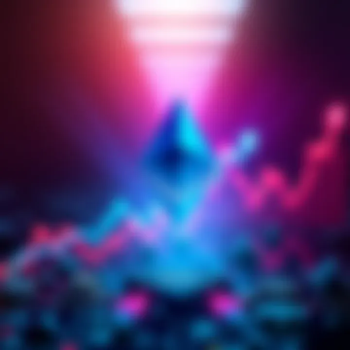 Visual representation of Ethereum's Trustware shift, showing upward price trend lines and Ethereum logo with positive market indicators.