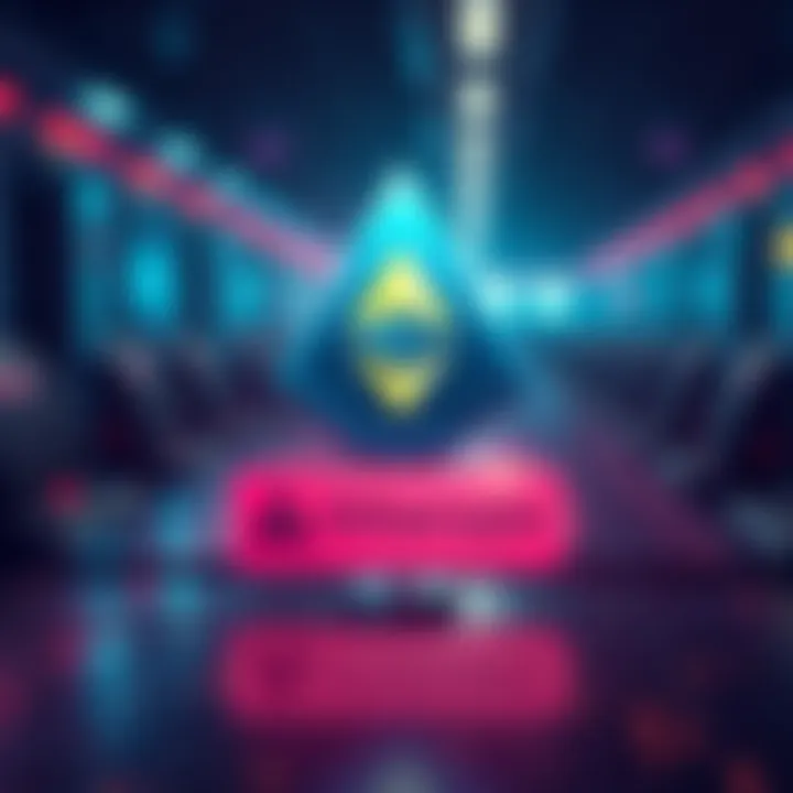 A digital alert warning Ethereum users about address poisoning scams, featuring a caution symbol and a graphic of a malicious address.