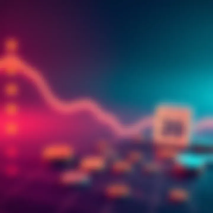 Illustration showing a graph with declining values, symbolizing the effect of new crypto rules on exchanges and trading. A calendar with a 20-day mark appears alongside coins being restricted.