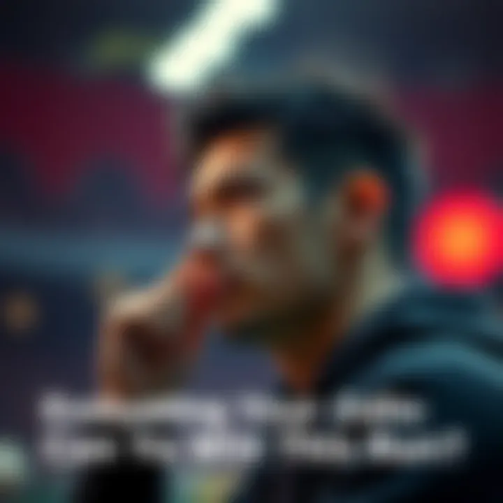 Individual deep in thought, evaluating choices and chances for success in a competition or challenge