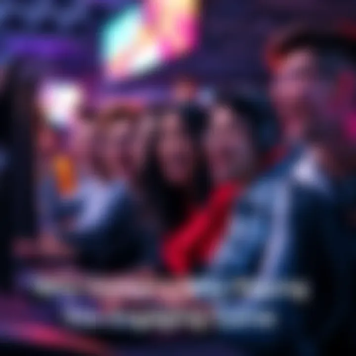 A group of diverse gamers intensely engaged in playing a popular game, showing their enthusiasm and excitement.