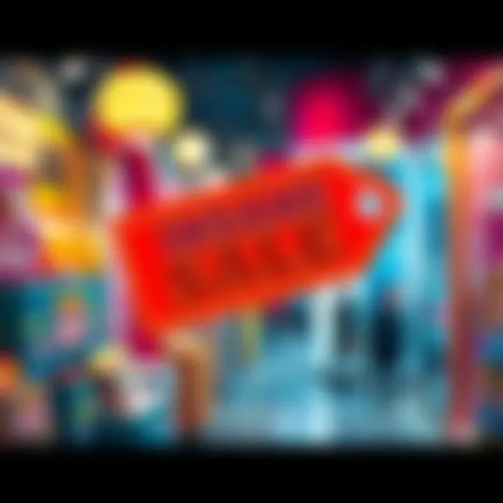 A colorful graphic showcasing products on sale with a bright tag saying 'Insane Sale!'