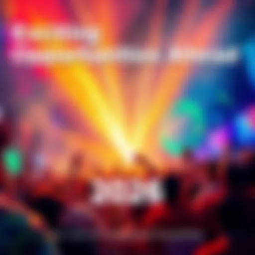 Exciting Opportunities Ahead A vibrant scene showing people celebrating and looking towards a bright future filled with possibilities.