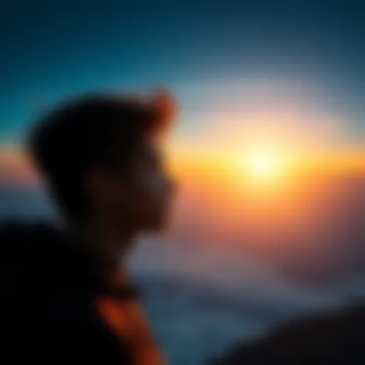 A person looking at a bright horizon, symbolizing new challenges and opportunities