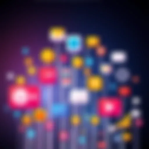 A colorful graphic showing various icons representing updates and changes, suggesting progress and innovation