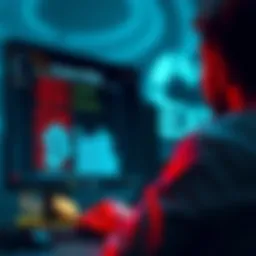Exodus Wallet Hacked A digital representation of a hacked Exodus wallet showing a shocked user looking at their drained funds on a computer screen