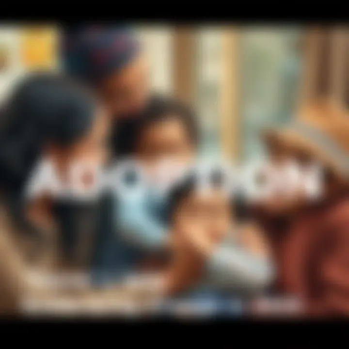 A joyful family gathered around a child, celebrating an adoption milestone together, with smiles and warmth in their expressions.