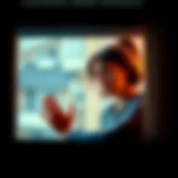 A concerned family member looking out a window, worried about an attempted abduction related to crypto ownership