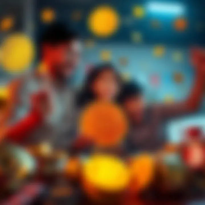 Family Celebrating Bitcoin Investment A family celebrating their decision to invest in Bitcoin together, surrounded by symbols of cryptocurrency, smiling and looking optimistic about their financial future.